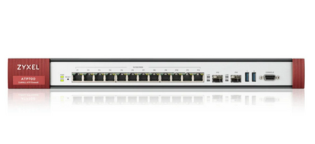 Zyxel ATP HARDWARE FIREWALL 12 Gigabit user-definable ports, 2*SFP, 2* USB with 1 Yr Bundle