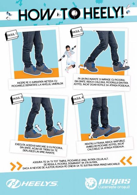 ROLE HEELYS FLOW 34 ALBASTRU NEGRU LIME