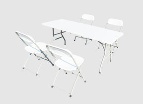 HR SET MASA CU 4 SCAUNE PLASTIC PLIABILE
