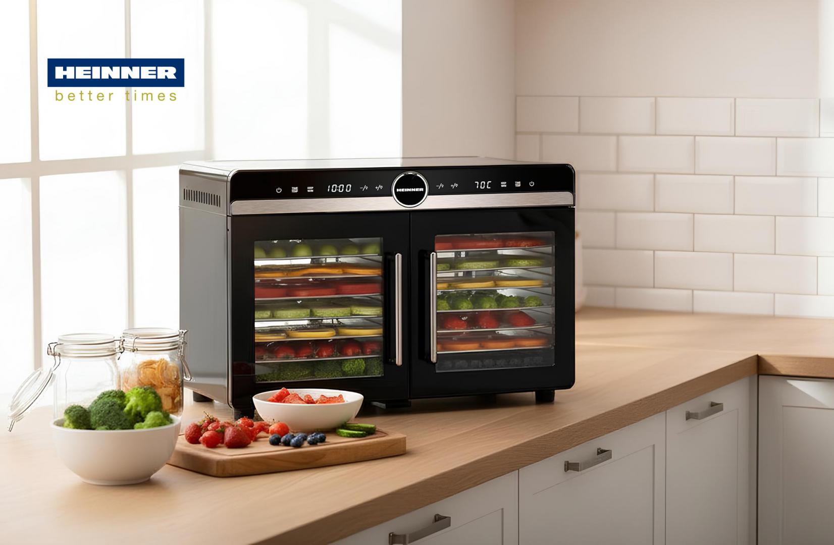 DESHIDRATOR FRUCTE SI LEGUME HEINNER DUALDRY ELITE HFD-KDDB1400BKSS