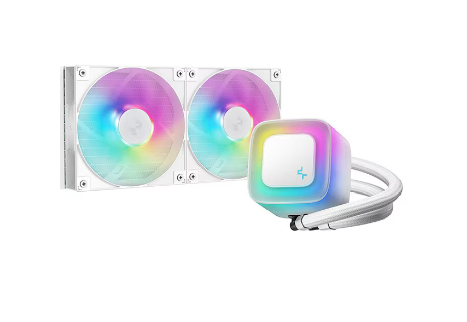 Cooler Procesor DEEPCOOL LE240 V2 ARGB ALB, marime radiator 282mm, 2 ventilatoare, Viteza ventilatoare 500-2100 RPM +/- 10%, Viteza pompa: 2500-3400 +/- 10%, Suport AMD: AM4/AM5, suport INTEL: LGA1851/1700/1200/1151/1150/1155, Airflow: 75.89 CFM