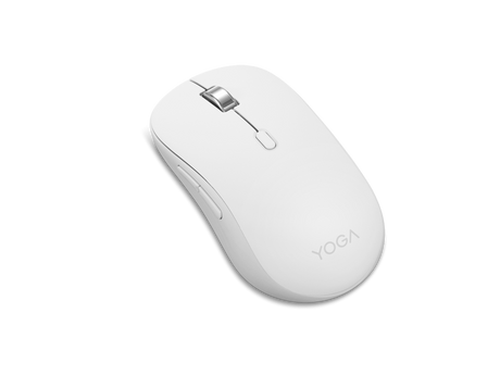 Mouse silentios Bluetooth Lenovo Yoga; pana la 4000DPI; tip: full size ambidextru; senzor: IR optic; numar de butoane: 6 (programabile); conectivitate: Bluetooth 5.3, se poate conecta la 3 dispozitive; greutate: 88g; compatibil cu Windows 10, Windows 11; include 1 x baterie de tip AA; culoare: alb