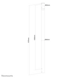 Extensie suport Neomounts NS-EP100BLACK, 107,5 cm, compatibil cu NM-C440BLACK, negru