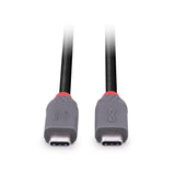 Cablu Lindy 0.8m USB 4 Type C 40Gbps Anthra line, rezolutie maxima suportata 3840x2160@60Hz, 7680x4320@60Hz , latime de banda suportata 40Gbps, gri