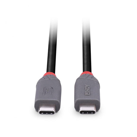 Cablu Lindy 0.8m USB 4 Type C 40Gbps Anthra line, rezolutie maxima suportata 3840x2160@60Hz, 7680x4320@60Hz , latime de banda suportata 40Gbps, gri