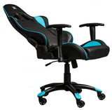 Scaun gaming X by Serioux, Torin, ajustabil, piele sintetica, piston pe gaz, manere reglabile, baza stea cu 5 picioare, greutate maxima admisa 150Kg, perne detasabile, negru si albastru