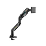 Suport monitor Serioux SRXA-MM101-C012GR, arc cu gaz, compatibilitate dimensiune ecran 24"-57", greutate maximă suportata: 2~30 kg, VESA: 75x75, 100x100, 100x200, 200x100, 200x200, inclinare: +70°~-45°, pivotare: +90°~-90°, rotația ecranului: 360°