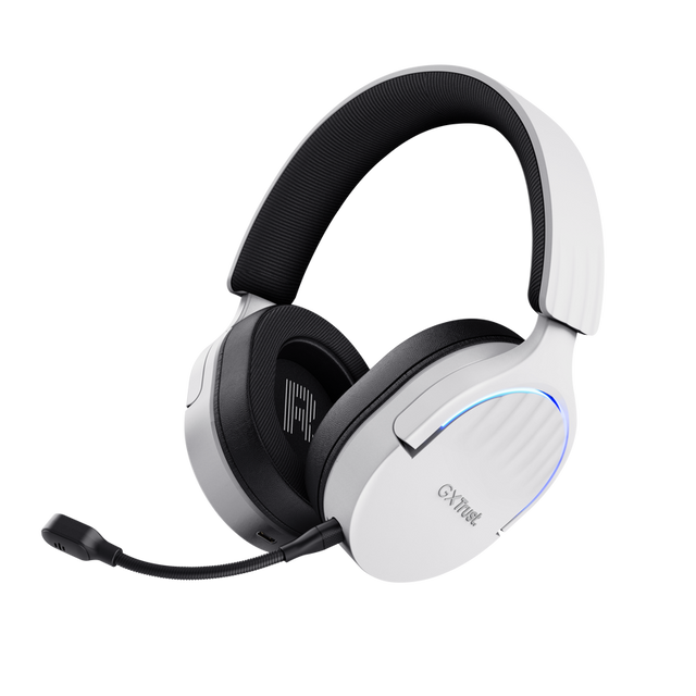 Casti gaming Trust GXT 491W Fayzo wireless, conectivitate bluetooth, incarcare USB-c, frecventa de raspuns 20 Hz - 20.000 Hz, sensivitate 100 dB, alb