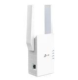TP-link AX3000 Wi-Fi Mesh Range Extender, RE705X, 1 Port Ethernet Gigabit, 2 Antene externe, Standarde Wireless IEEE 802.11a/n/ac/ax 5GHz, IEEE 802.11b/g/n/ax 2.4GHz, frecventa 2.4, 5 Ghz, 574 Mbps at 2.4GHz, 2402 Mbps at 5GHz.