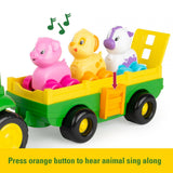 TRACTORAS CU REMORCA, ANIMALUTE SI SUNETE, JOHN DEERE