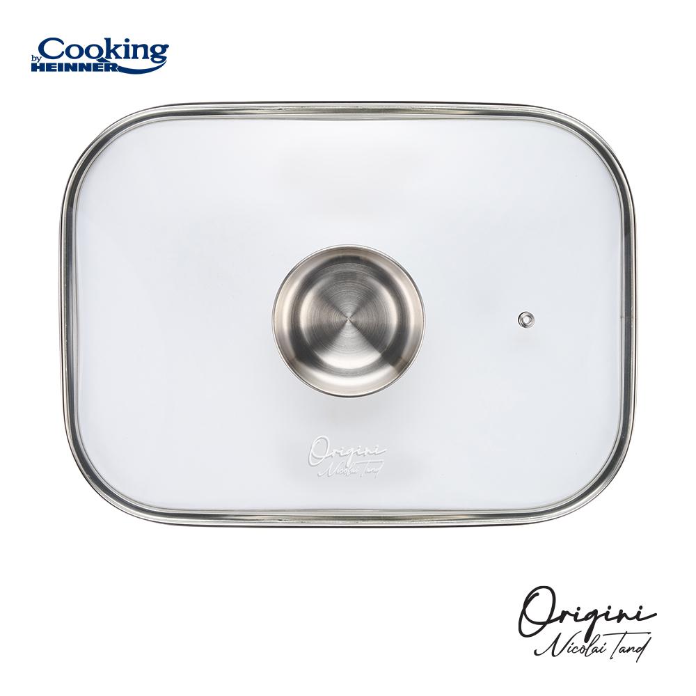 TAVA INALTA CUPTOR DIN ALUMINIU TURNAT + CAPAC 39 x 26 x 8.5 CM,  6 L, NICOLAI TAND, ORIGINI, COOKING BY HEINNER