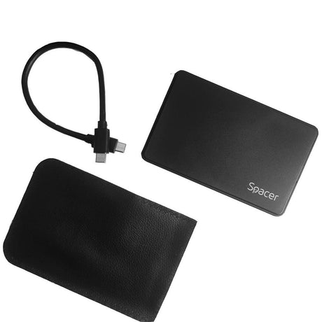Rack extern HDD/SSD 2.5" Spacer USB-C 3.1 negru