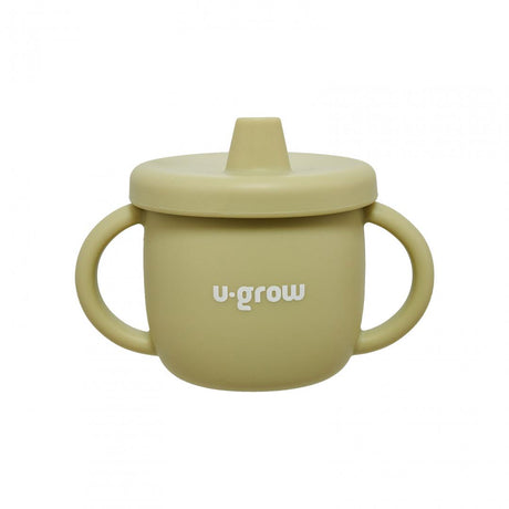 Set diversificare 3 piese silicon : bol , farfurie si cana cu cioc, olive, U-Grow