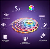 TP-Link Tapo L930-10 Smart light strip kit, 16 milioane culori 300 LED- uri RGB +300 LED-uri albe, 2 x 5m, dimensiuni: 5000 × 10 × 30 mm fiecare, Wi-Fi Protocol: IEEE 802.11b/g/n, Frecventa: 2.4 GHz,  2000 lm, 2500–6500 K.