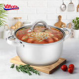 CRATITA INOX+CAPAC 22x10.5CM,3.9L, IRENE, VANORA HOME