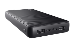 Baterie externa Trust Primo 20.000mAh, 3 porturi: 2 x USB-A (12W) si 1 x USB-C (15W), negru