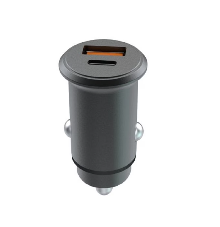 Incarcator auto Lemontti Super Fast Charge 65W 2 porturi PD Type-C 65W + USB-A QC 3.0, Negru