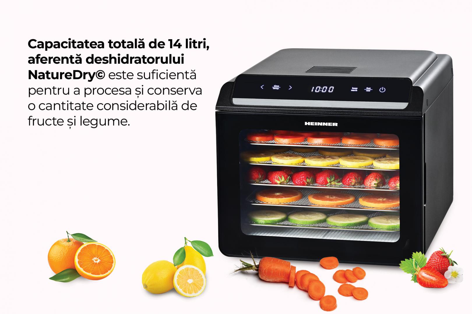 DESHIDRATOR FRUCTE SI LEGUME HEINNER NATUREDRY HFD-KD600BK