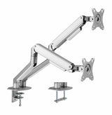 Suport 2 monitoare Serioux MM63-C024, arc cu gaz, compatibilitate dimensiune ecran 17"-32",  greutate maximă suportata: (per ecran): 2~ 9kg, VESA: 75x75, 100x100, inclinare: +55°~-55°, pivotare: +90°~-90°, rotația ecranului: +180°~-180°