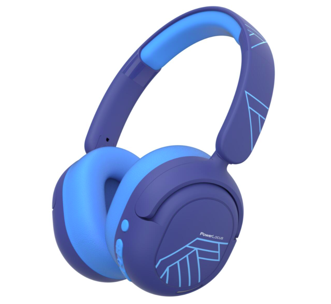 Casti Over-ear POWERLOCUS Lion Kids, wireless, Albastru