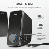 Boxe Stereo Trust Arys 2.0 Speaker Set, 28W, negru