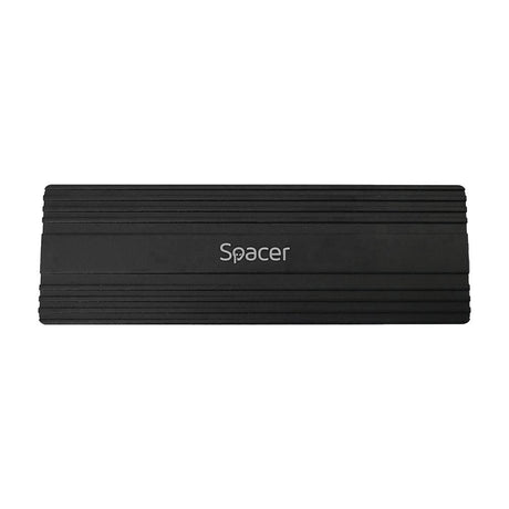Rack extern SPACER, pt. SSD M.2 PCIe NVME, interfata PC USB 3.1 Type C, Striat, aluminiu, negru