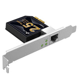 Adaptor wireless TP-Link, TX201, 2.5 Gigabit PCIe, Standarde și Protocoale: IEEE 802.3, IEEE 802.3u, IEEE 802.3ab, IEEE 802.3bz, IEEE 802.3x, Interfata: 1× PCI Express 2.1 x 1, 1× RJ45 Gigabit/Megabit Port, Dimensiuni: 120.8 × 98.2 × 21.5 mm.