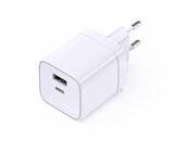 Incarcator USB Ieșire USB-C: USB-C: 5V/3A, 9V/3A, 12V/3A, 15V/3A, 20V/2,25A (45W) PPS: 3,3-11V/4,05A (45W) USB-A: 5V/3A, 9V/2A, 12V/1,5A (18W) USB-C+USB-A: 30W+12W=42W max. Tensiune de intrare: 100-240VAC, 50/60Hz Protecție la supratensiune și