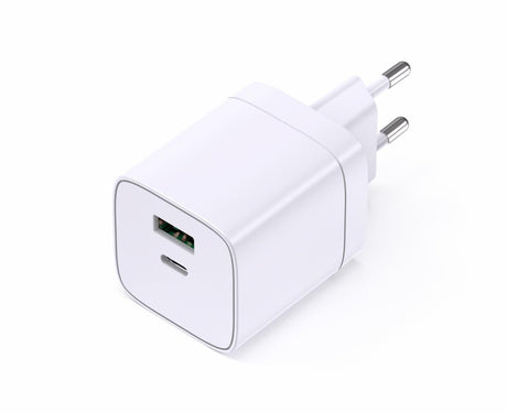 Incarcator USB Ieșire USB-C: USB-C: 5V/3A, 9V/3A, 12V/3A, 15V/3A, 20V/2,25A (45W) PPS: 3,3-11V/4,05A (45W) USB-A: 5V/3A, 9V/2A, 12V/1,5A (18W) USB-C+USB-A: 30W+12W=42W max. Tensiune de intrare: 100-240VAC, 50/60Hz Protecție la supratensiune și