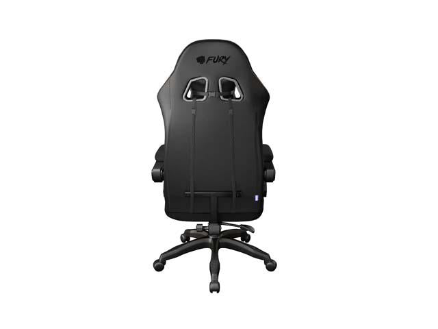 Scaun gaming FURY SHINAI S2, material piele ecologica+fabric, reglabil pe inaltime, greutate maxima suportata 120 kg, inaltime scaun reglabil 42 - 49 cm, spatar ajustabil 135°, dimensiuni roti 51mm, echipat cu piston cu gaz clasa 3, negru