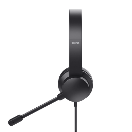 Casti cu fir Trust Ayda, intefata 3.5mm, frecventa raspuns 20 Hz - 20.000 Hz, sensibilitate 95 dB, negru