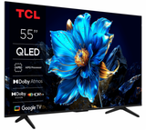 Televizor TCL QLED 55P7K, 139 cm, Smart Google TV, 4K, Clasa F