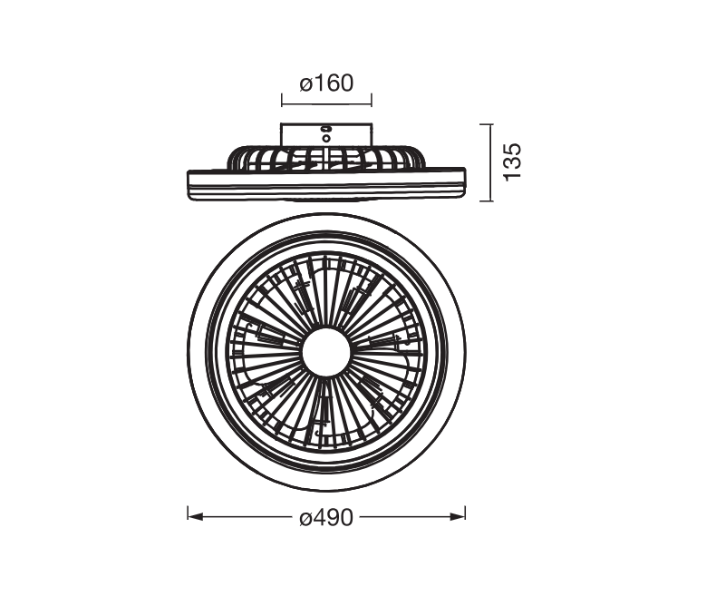 Plafoniera LED CCT cu ventilator Osram Solano cu Telecomanda, 43W, 2100lm, lumina alba (3000-4000-6500K), dimabila, IP20, max 1168 m³/h, timer 1h-4h-8h, Alb