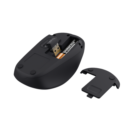 Mouse Wireless Trust Yvi+ Silent Wireless, 1600 dpi, negru
