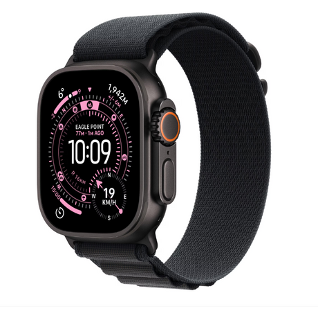 Apple Watch Ultra 3 GPS + Cellular 49mm Black Titanium Case with Black Alpine Loop - Medium