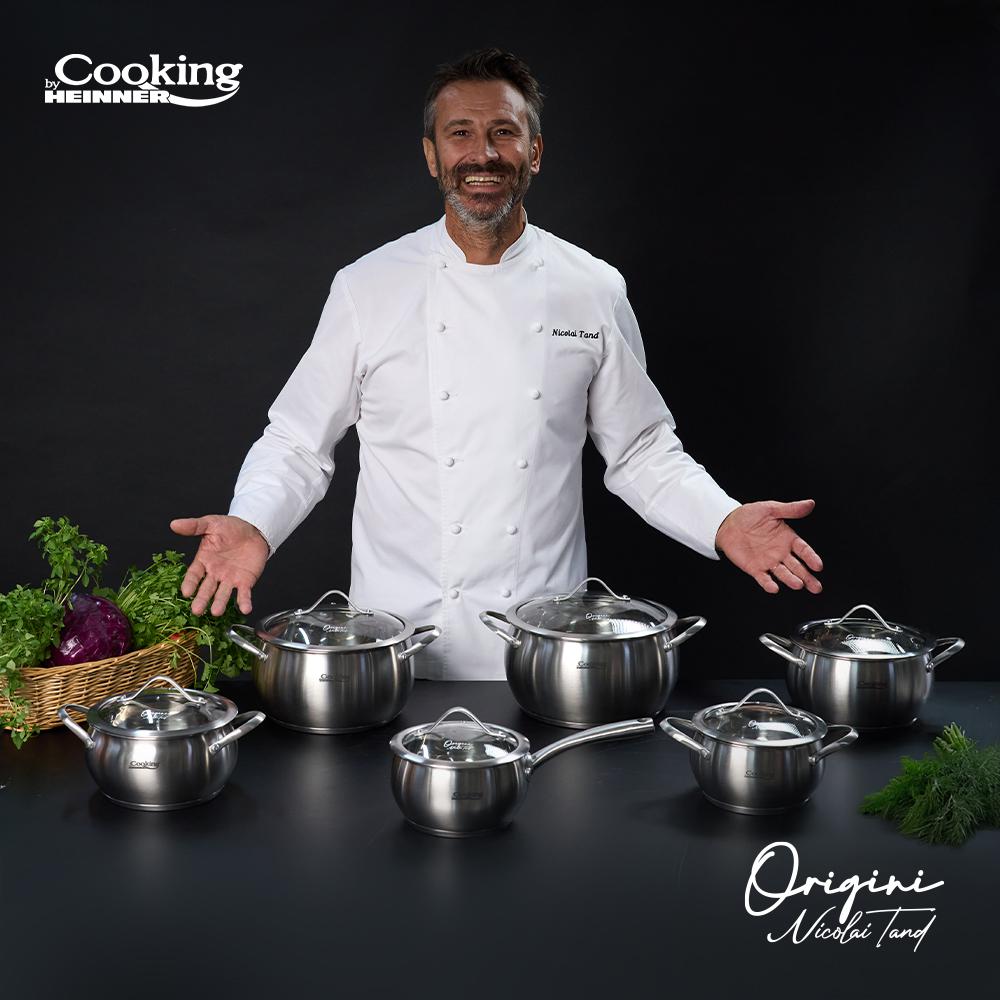SEMIOALA INOX+CAPAC 18X10 CM, 2.5L, NICOLAI TAND, ORIGINI, COOKING BY HEINNER