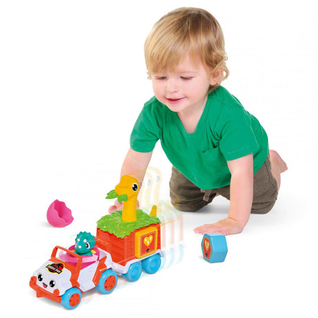 VEHICUL DE SALVARE CU REMORCA COLORATA, DINO, JURASSIC WORLD, TOMY