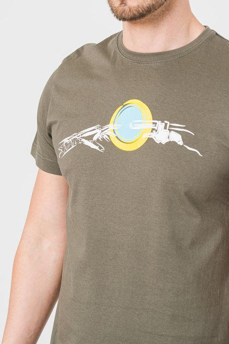 TRICOU CASUAL MANA BICICLETA BARBATI CASTOR GRAY-S