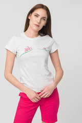 TRICOU CASUAL BICICLETE FAMILIE FEMEI LIGHT GREY-M