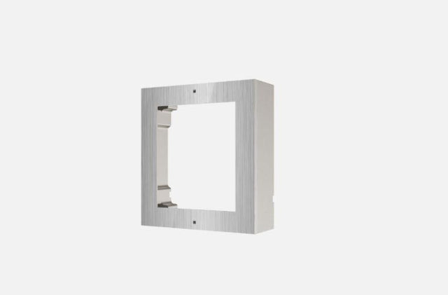 Panou frontal pentru un modul videointerfon modular Hikvision DS-KD- ACW1/S; montare aplicata; material otel inoxidabil; dimensiuni: 117mm x 1 07mm x4mm;
