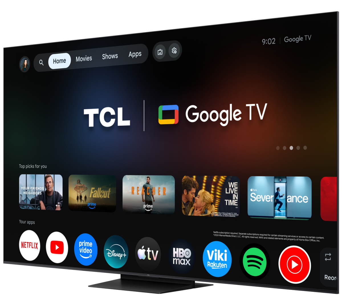 Televizor TCL QD-MiniLED 85MQLED75L, 214 cm, Smart Google TV, 4K, Onkyo (Model 2026)