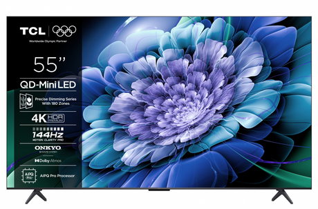 Televizor TCL QD-MiniLED 55C61K, 139 cm, Smart Google TV, 4K Ultra HD, 144Hz, Onkyo