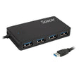 Hub extern Spacer, porturi USB: USB 3.0 x 4, conectare prin USB 3.0, lungime cablu 15cm, negru
