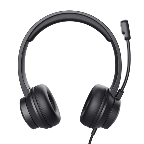 Casti Trust Ayda cu fir, interfata USB 3.0, frecventa de raspuns 20 Hz - 20.000 Hz, sensivitate 96 dB, negru