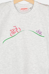 TRICOU CASUAL BICICLETE FAMILIE COPII LIGHT GREY-XL