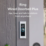 Sonerie inteligentă Ring, Alexa, video HD, microfon și difuzor integrate, Argintie, cu fir