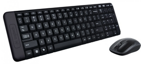 Kit tastatura + mouse Logitech MK220, tastatura fara fir standard, mouse optic, negru