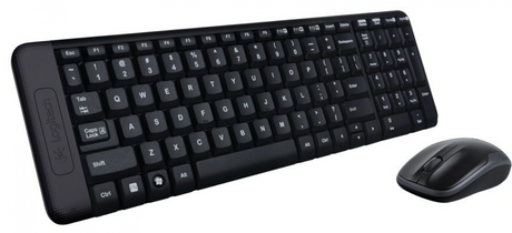 Kit tastatura + mouse Logitech MK220, tastatura fara fir standard, mouse optic, negru
