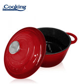 SEMIOALA FONTA+CAPAC 24x11.5CM,4L, RED LINE, COOKING BY HEINNER
