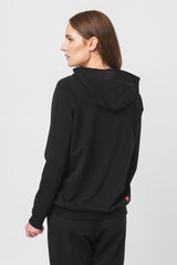 HANORAC COTON DANTELA FEMEI BLACK-S